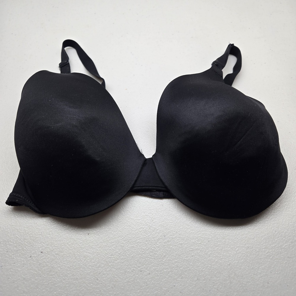 Warners Women Bra 36DD Black 01593 T Shirt Underwired Jersey Strap READ